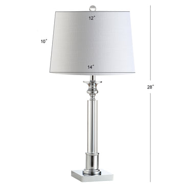 Dean 28" Crystal LED Table Lamp - JONATHAN Y